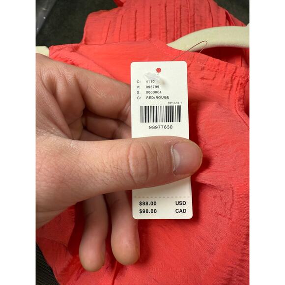 $88 Anthropologie Pink Della Pleated Top Size: S - Picture 5 of 5